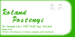 roland postenyi business card